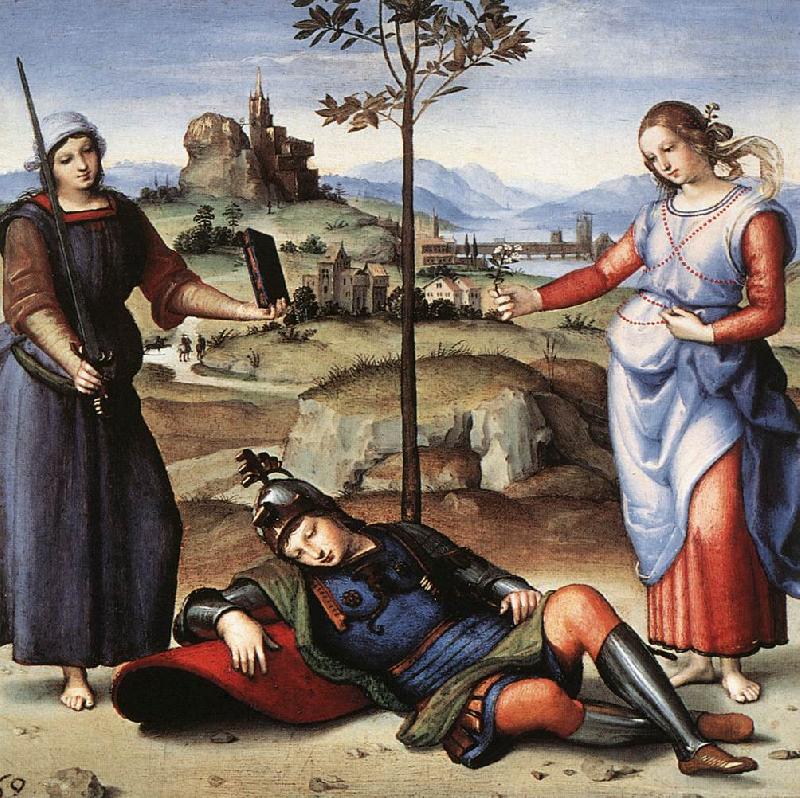 RAFFAELLO Sanzio Allegory (The Knight's Dream) France oil painting art